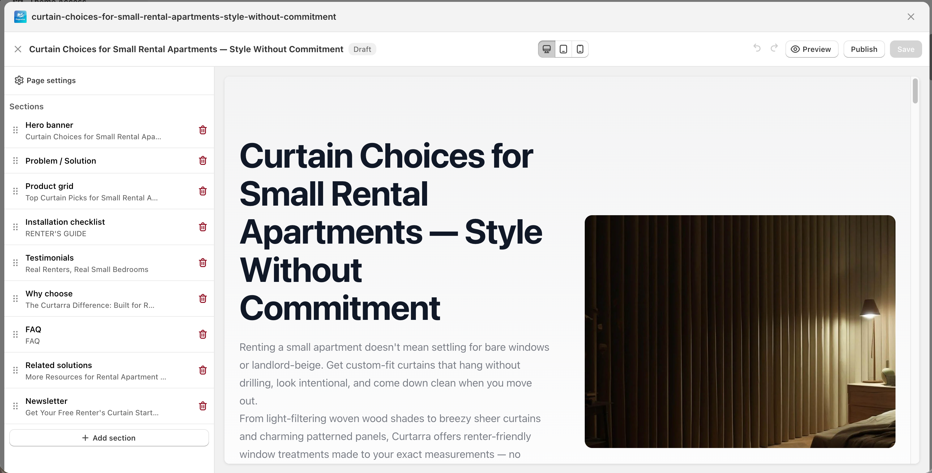 Full-screen editor