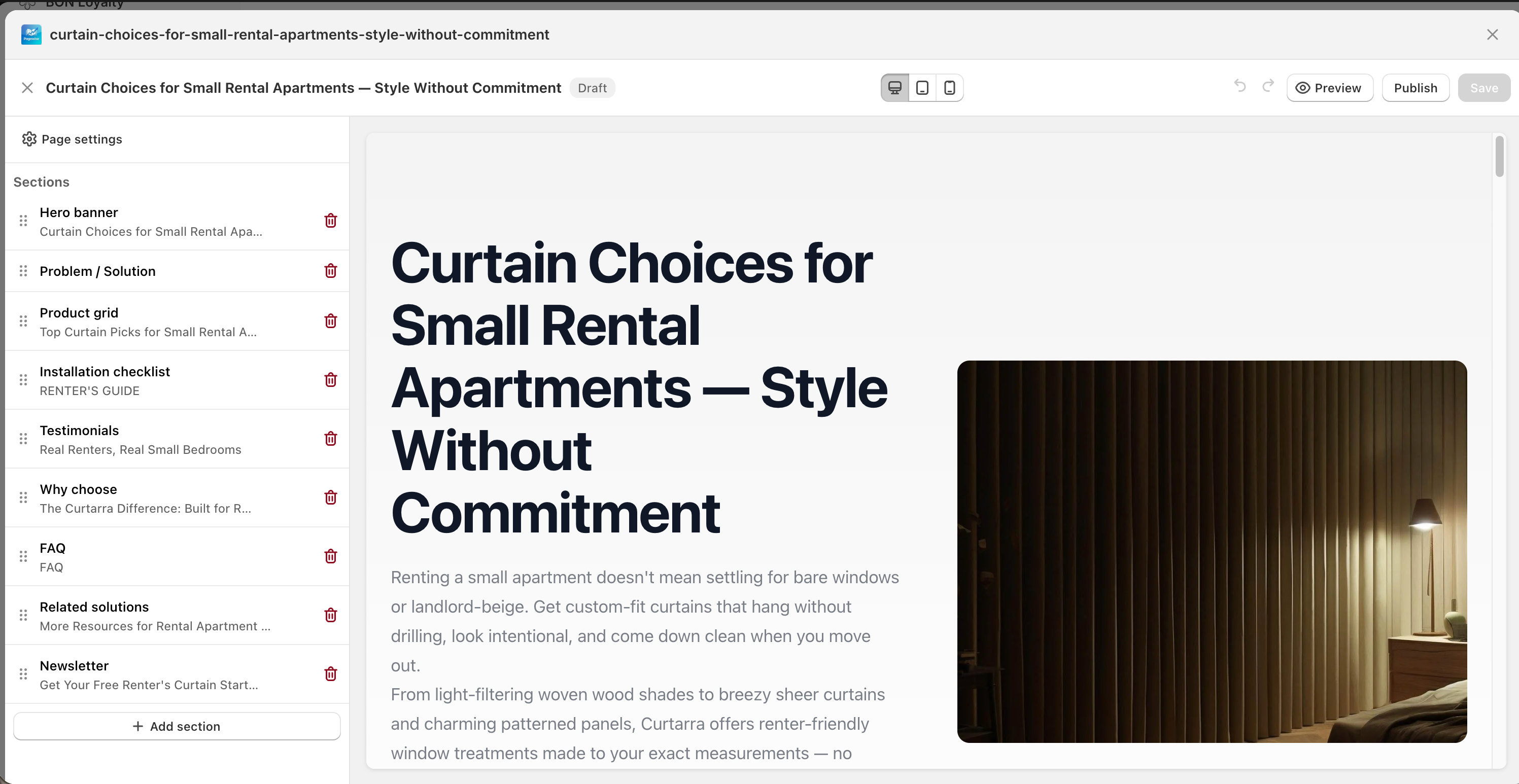 Sync existing pages dialog
